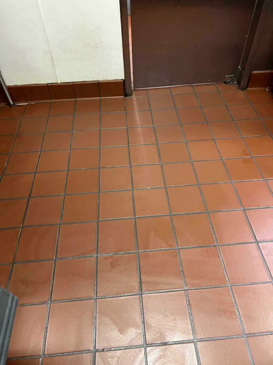 Completed commercial kitchen regrouting project